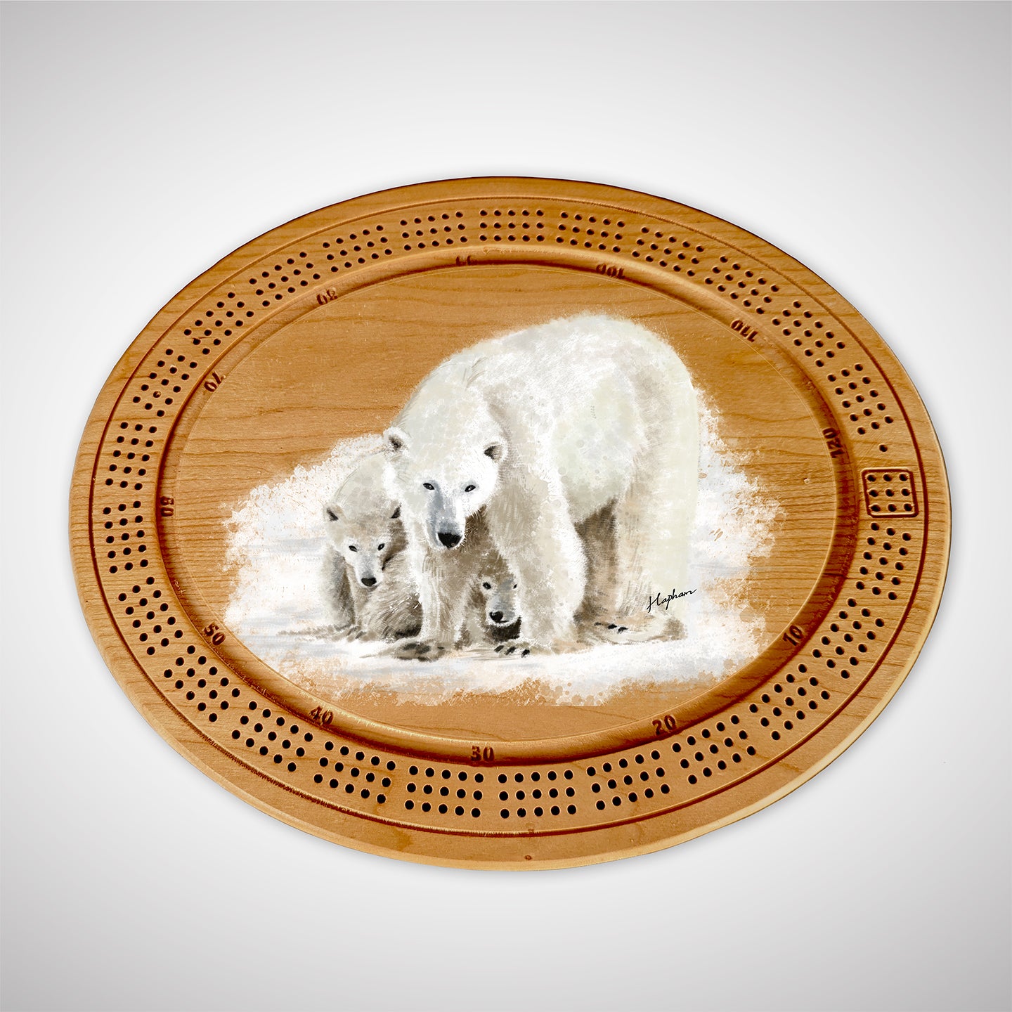 Black online bear cribbage board